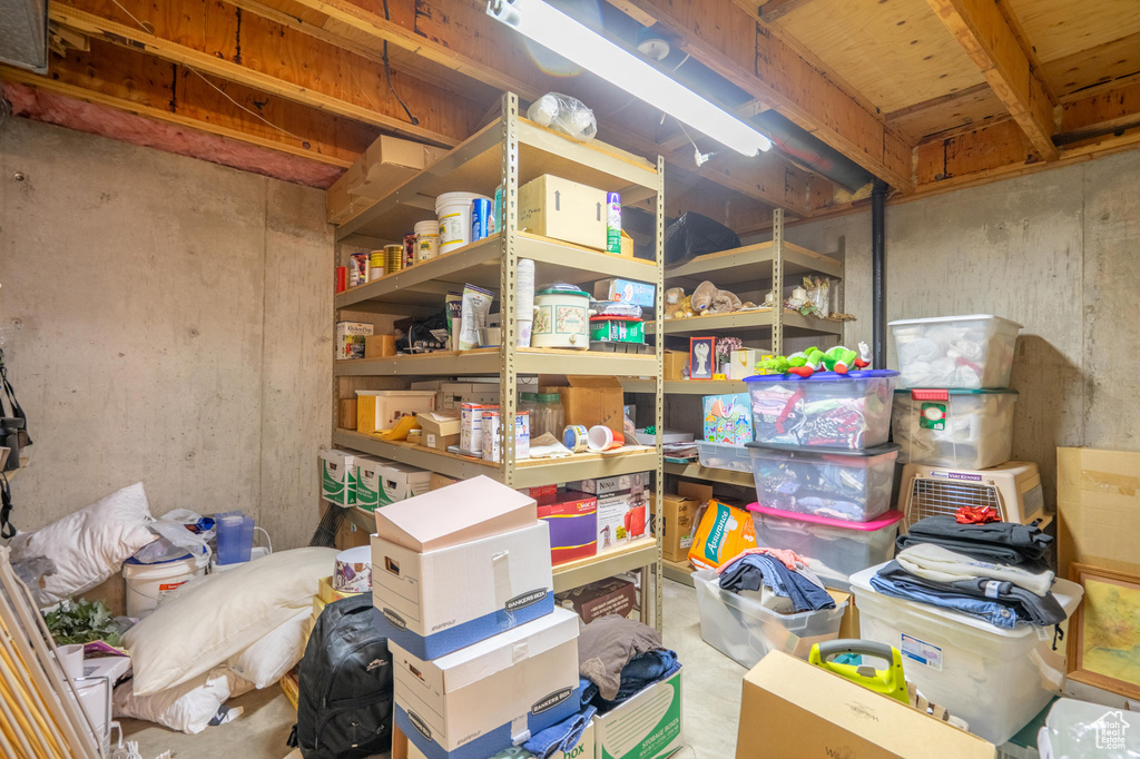 View of storage area