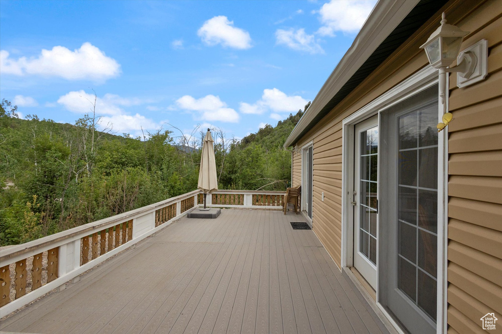 View of wooden terrace