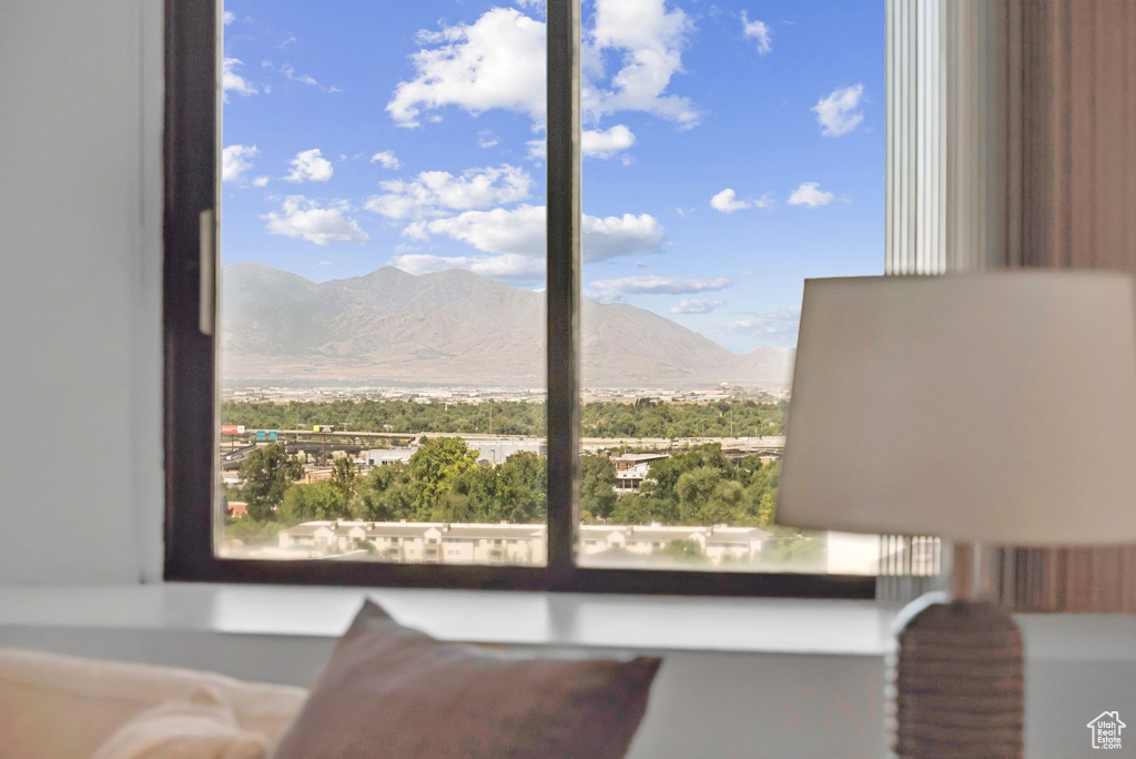Detailed view of a mountain backdrop