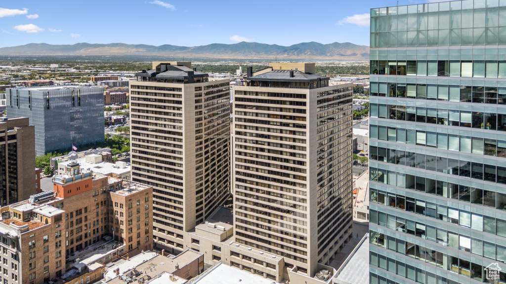 View of city featuring a mountainous background