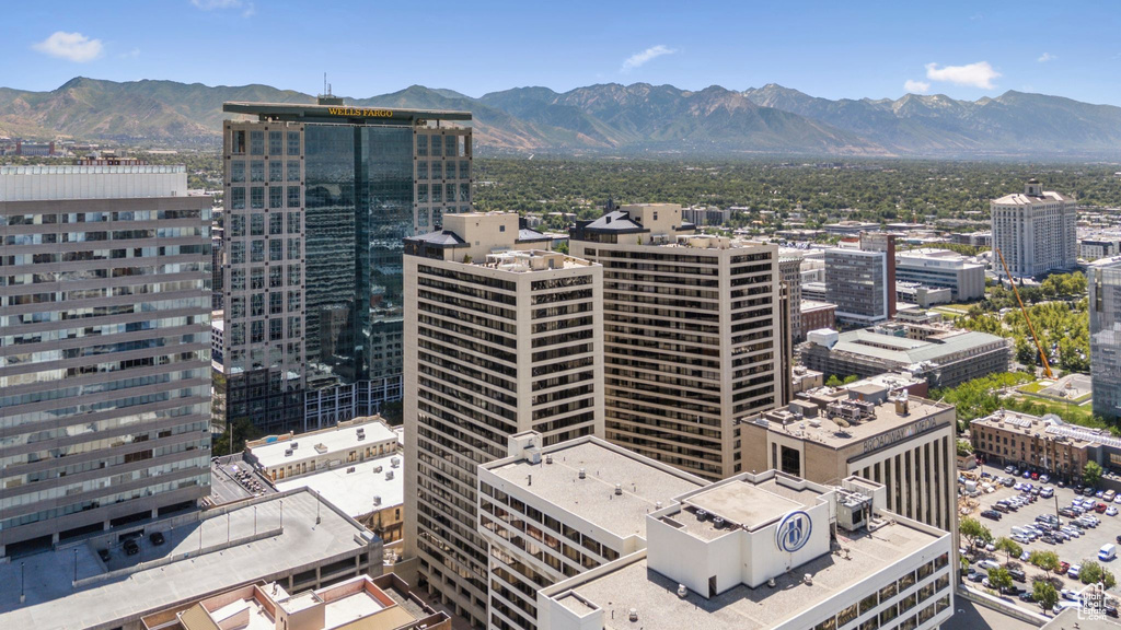 View of city with a mountainous background