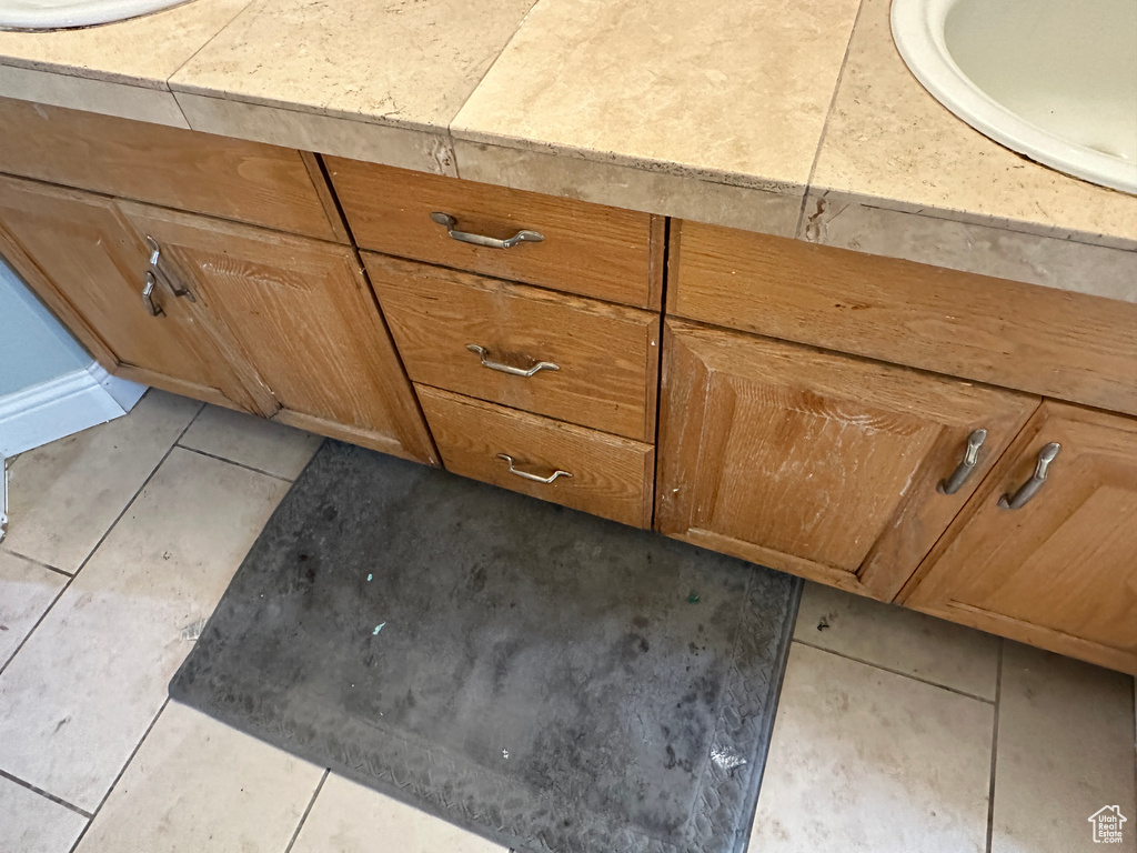 Bathroom view of vanity