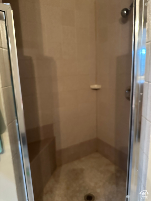 Bathroom featuring a stall shower