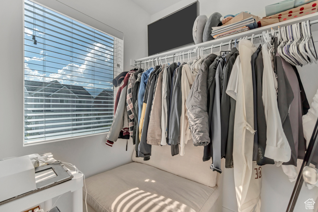 View of walk in closet