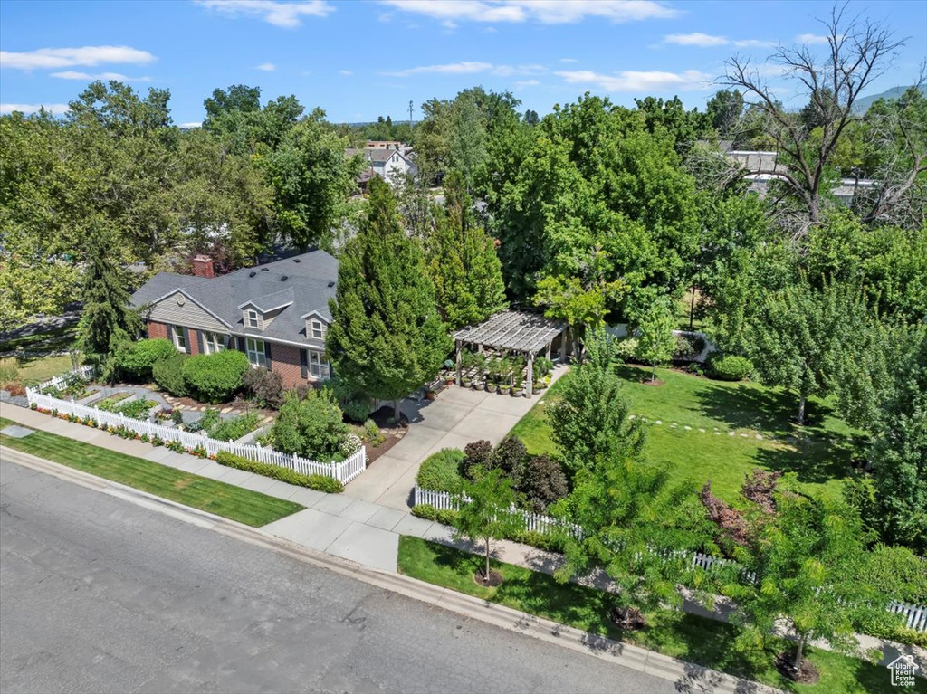 View from above of property