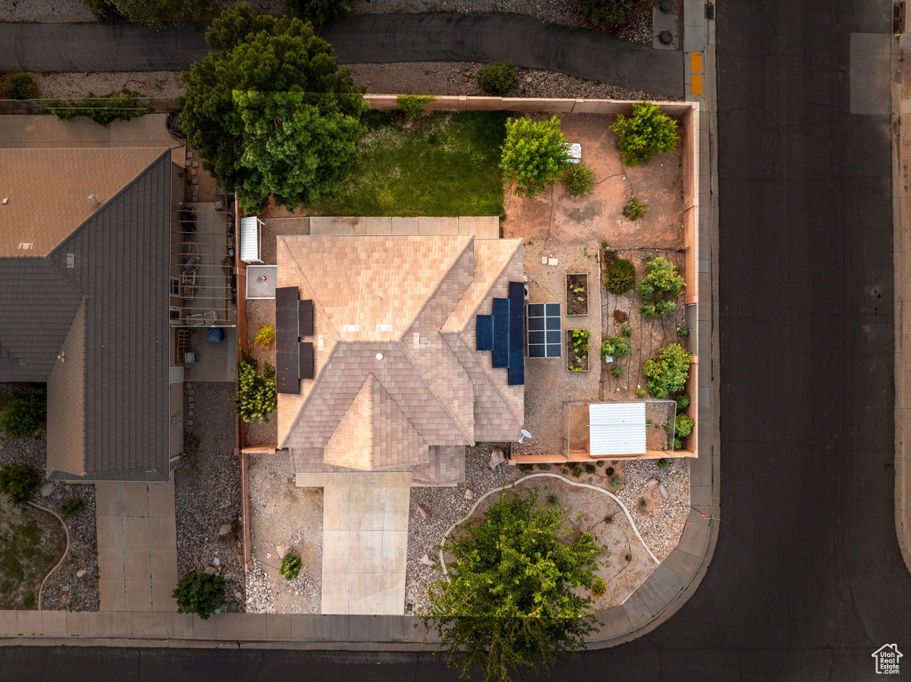 View from above of property