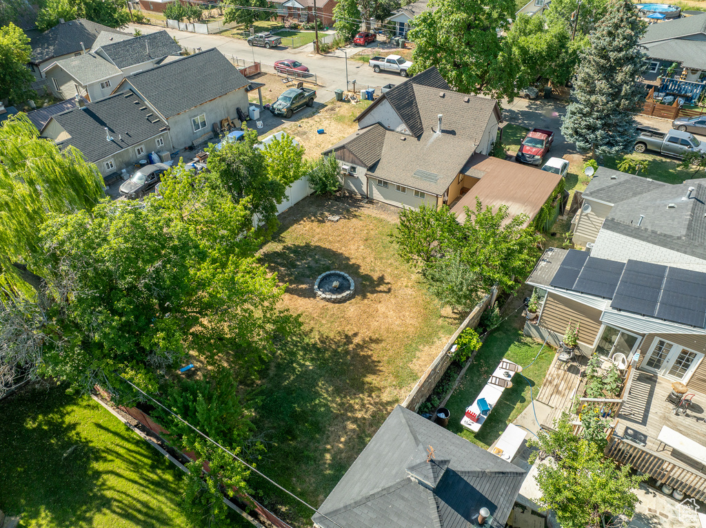 Aerial view of residential area