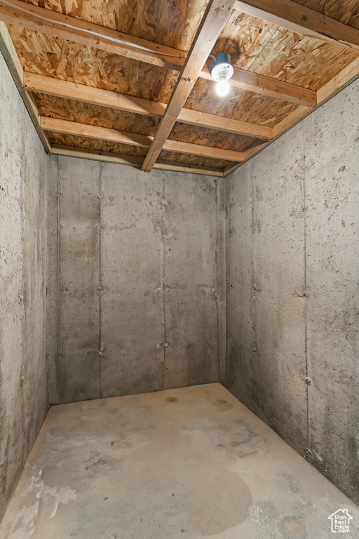 View of unfinished below grade area