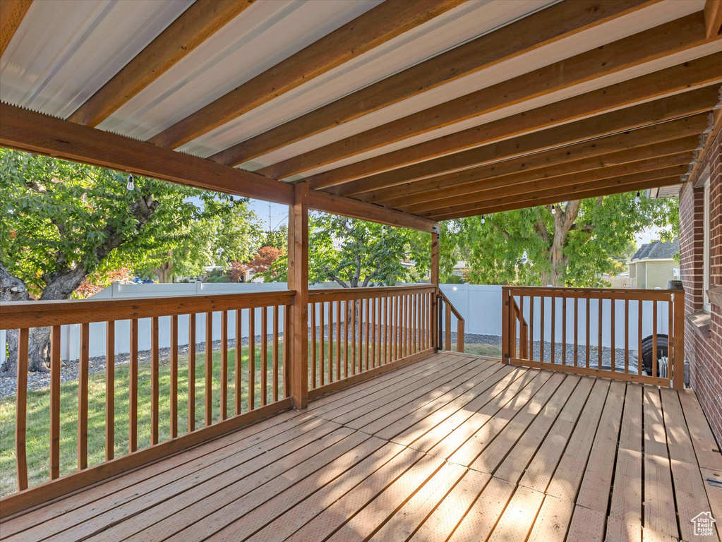 View of wooden terrace