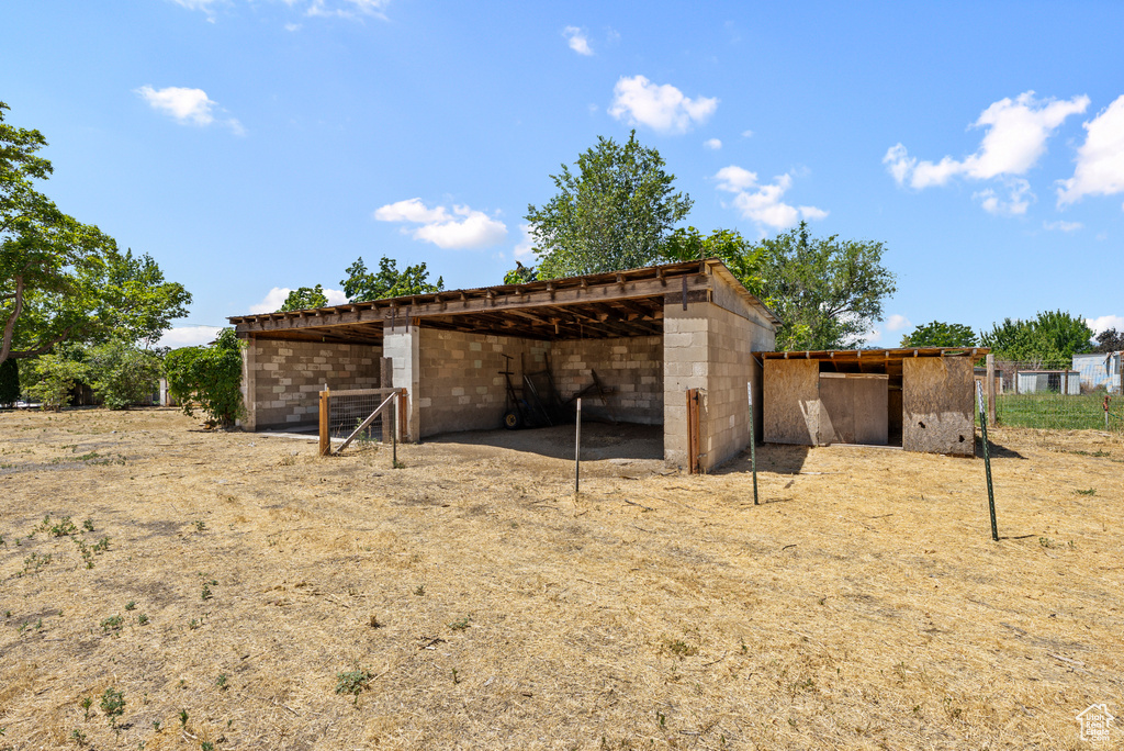 View of outdoor structure