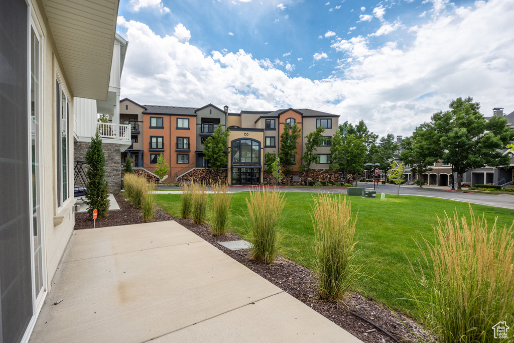 View of patio with a residential view