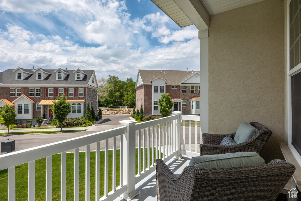 Balcony with a residential view