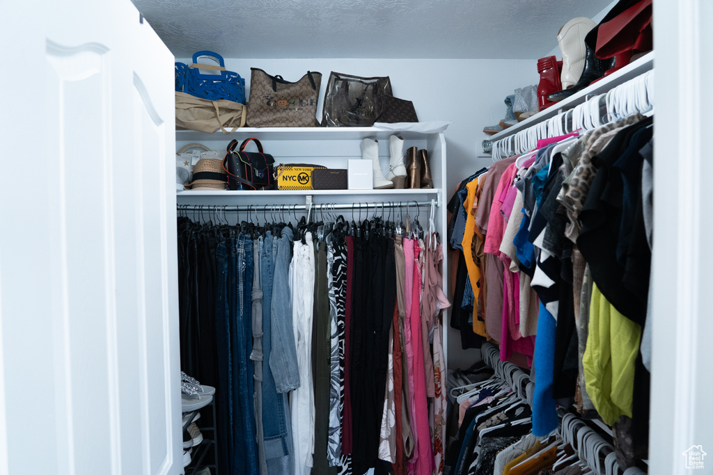View of walk in closet