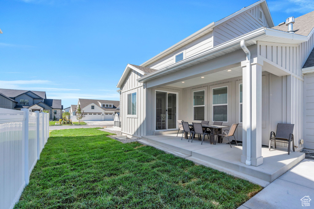View of yard with a patio