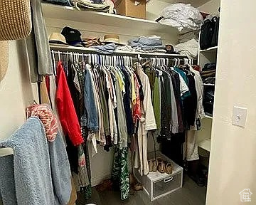 View of spacious closet