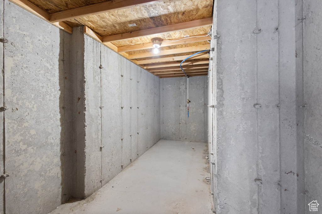 View of unfinished below grade area
