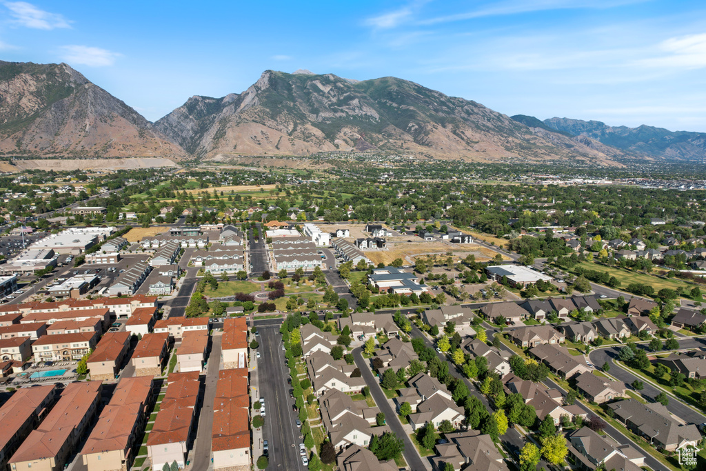Mountain view with nearby suburban area