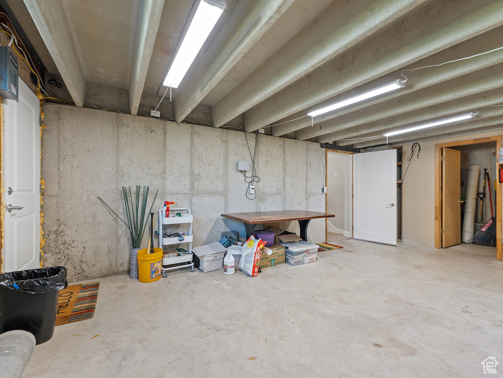 View of unfinished below grade area