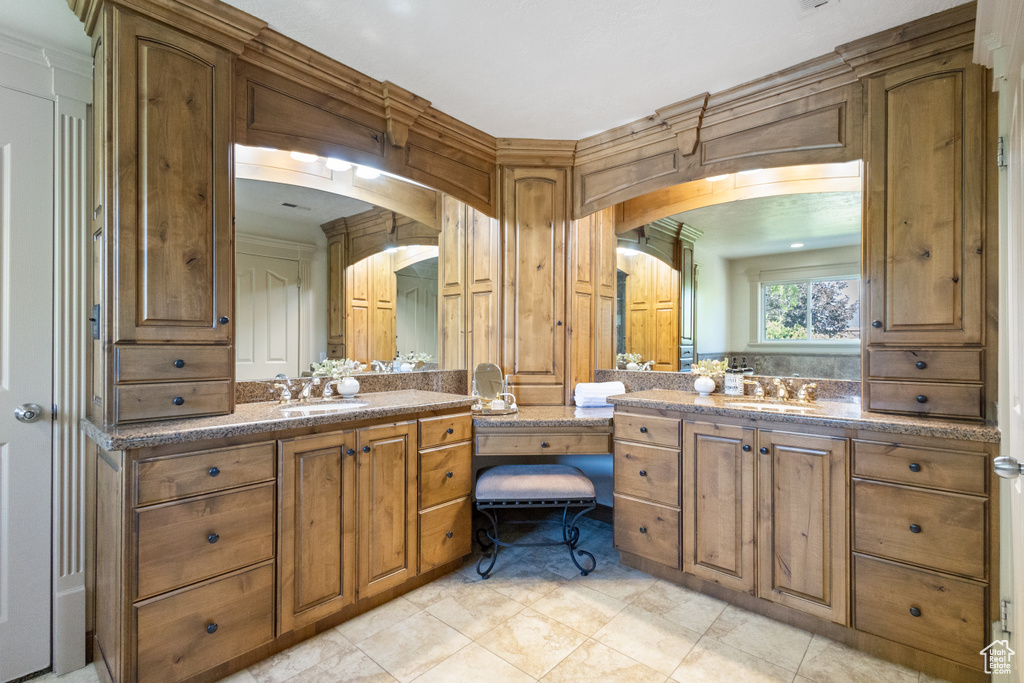 Full bath with vanity