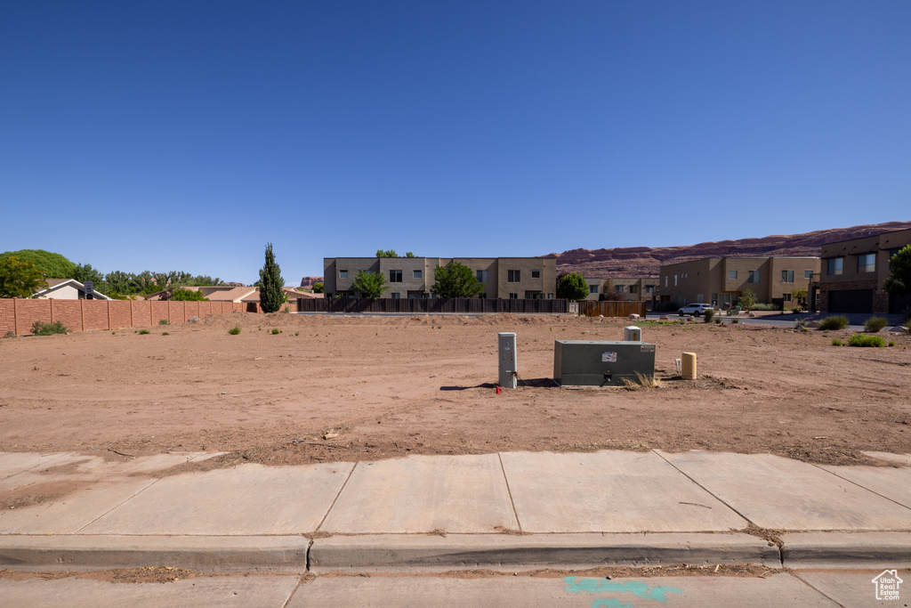 View of yard with a residential view