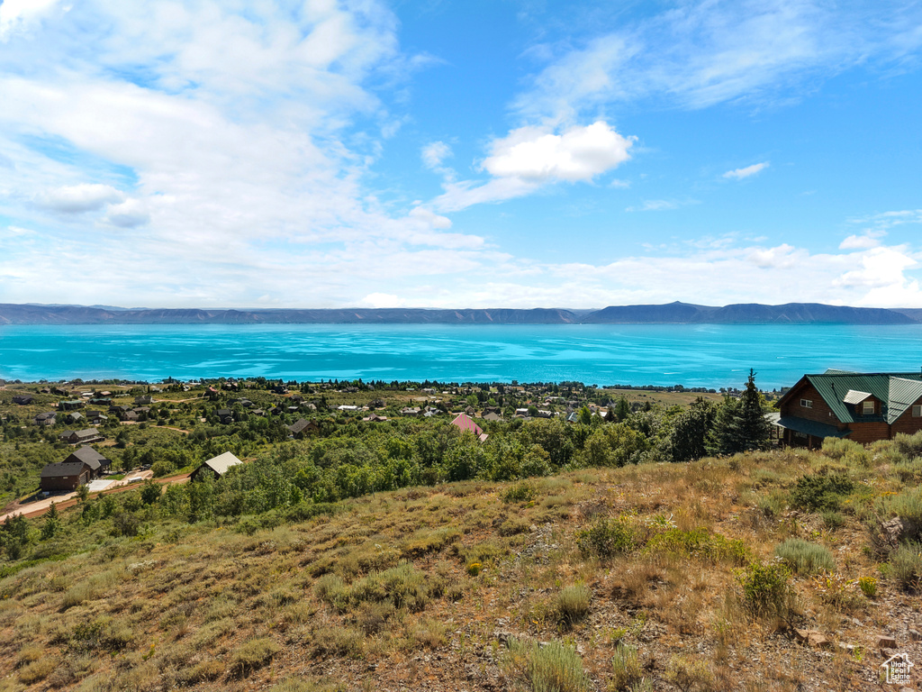 Water view featuring a mountainous background