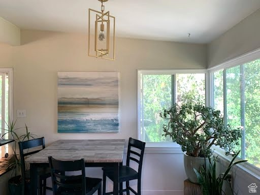 Dining space featuring healthy amount of natural light