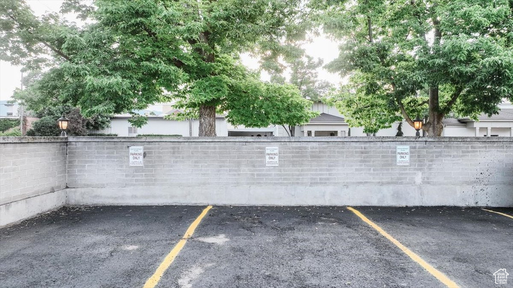 View of uncovered parking lot