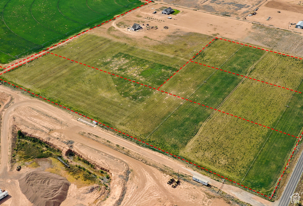 View of rural area with property parcel outlined