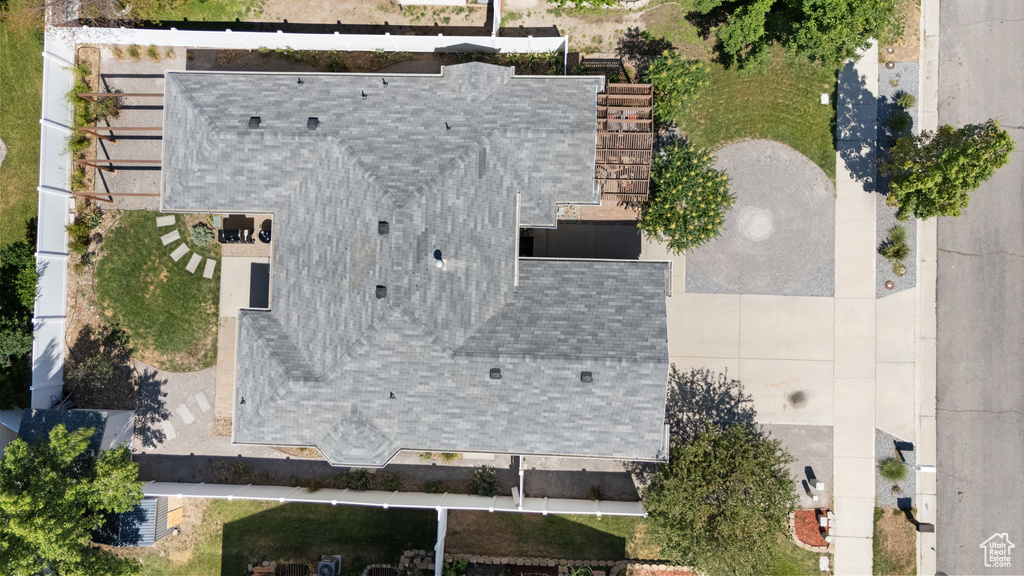 View from above of property