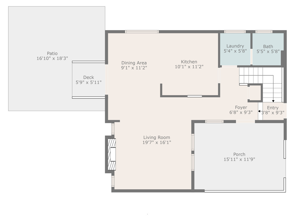 View of room layout