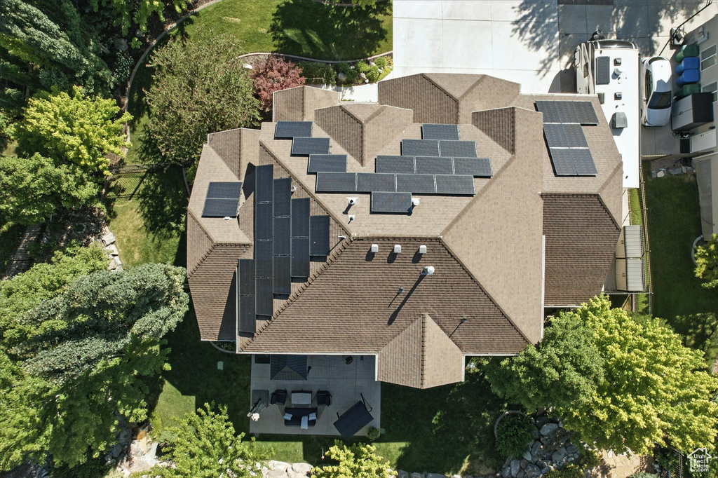 View from above of property