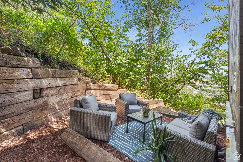 View of patio / terrace with an outdoor living space