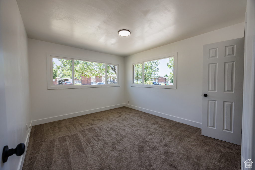 Spare room with plenty of natural light and carpet flooring
