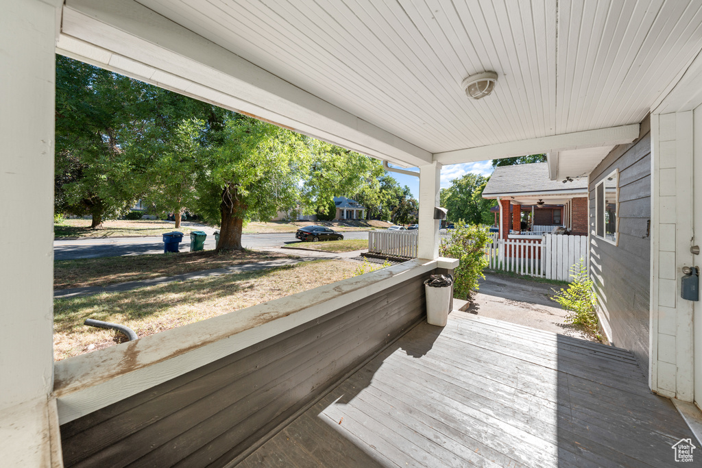 View of wooden porch