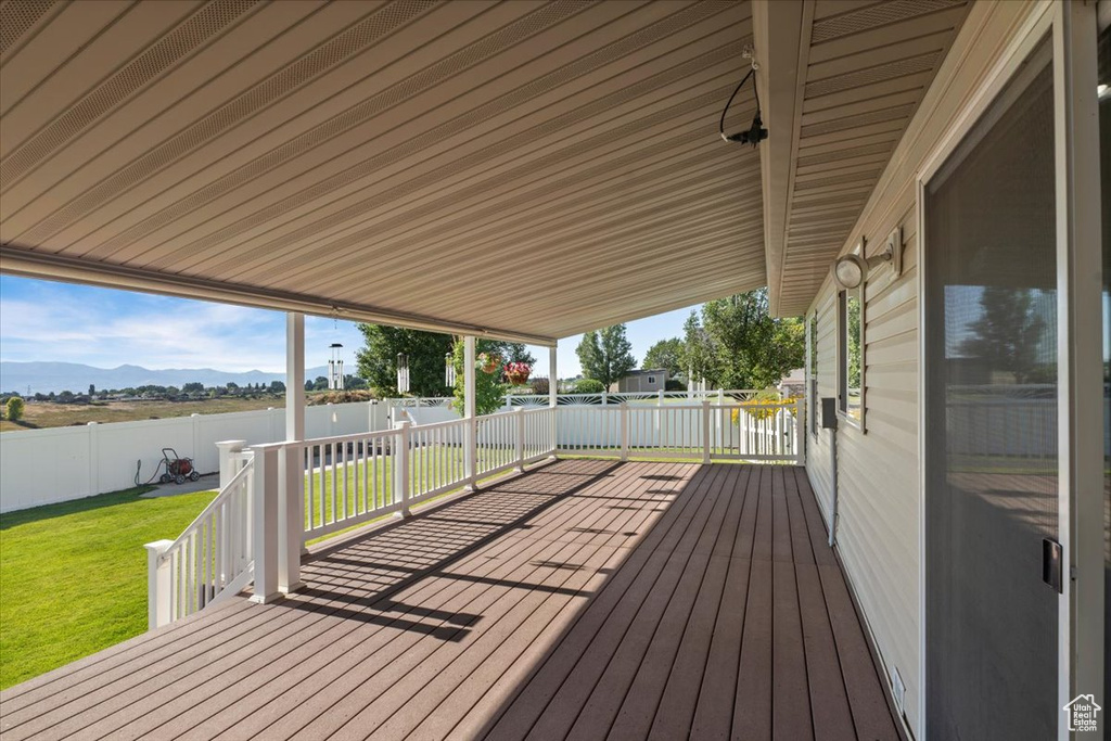 View of wooden deck
