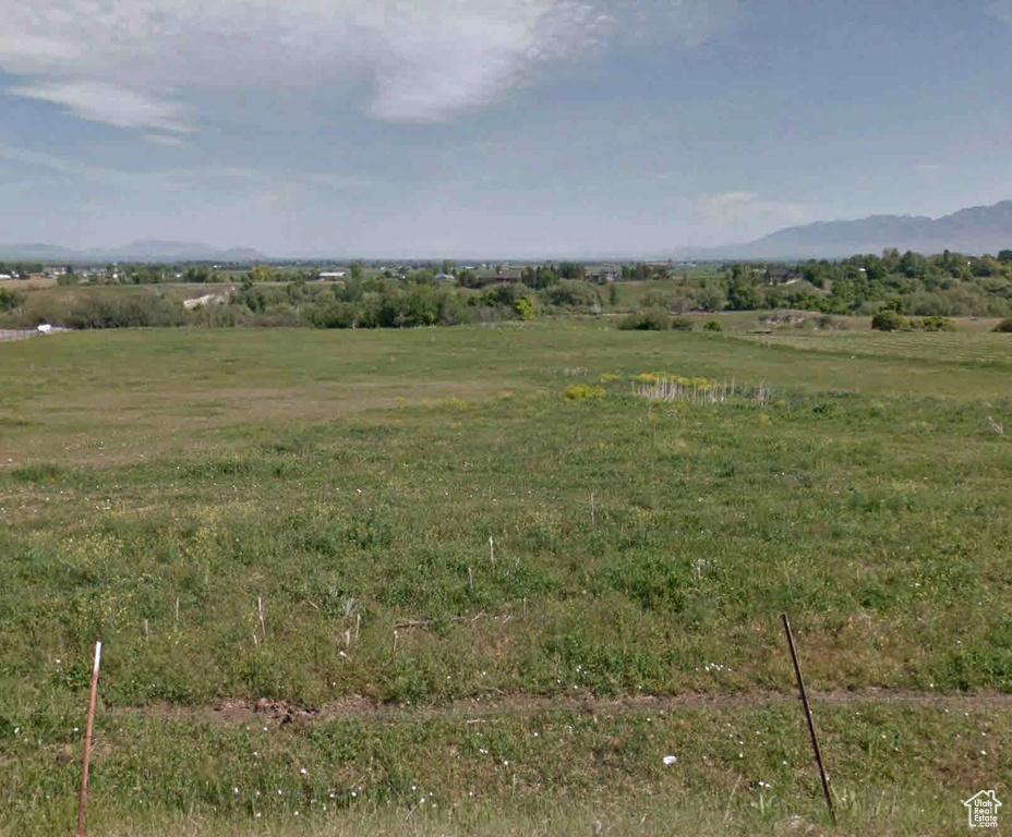 Mountain view with rural landscape