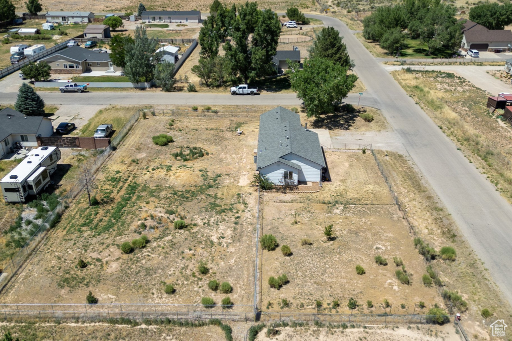 Aerial view of residential area