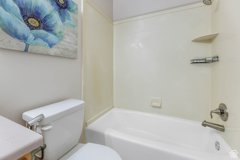 Full bathroom featuring  shower combination