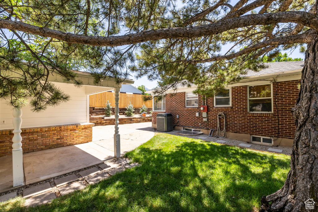 View of yard featuring a patio