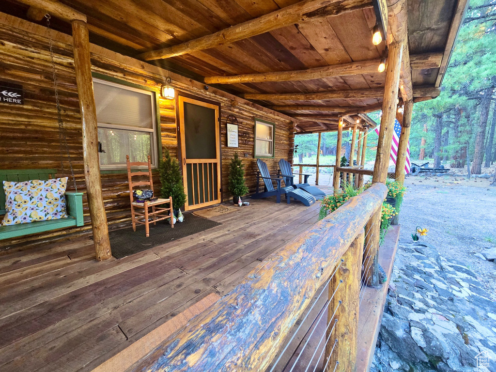 View of wooden terrace