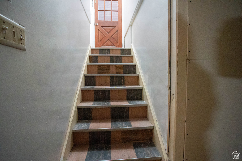 Stairs with baseboards