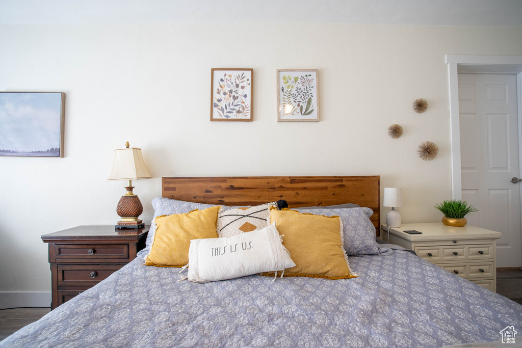 Bedroom with baseboards