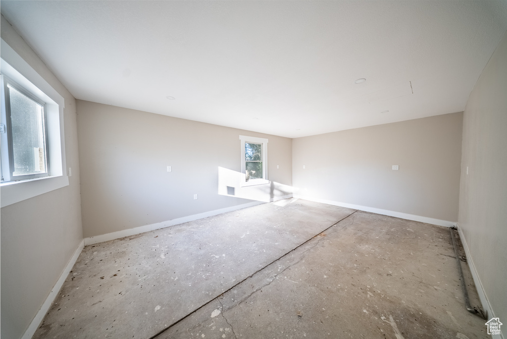 Empty room with baseboards