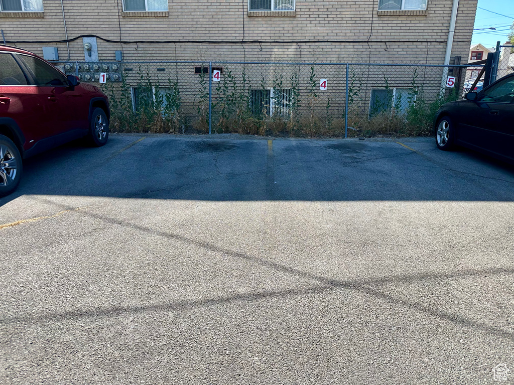 View of uncovered parking lot