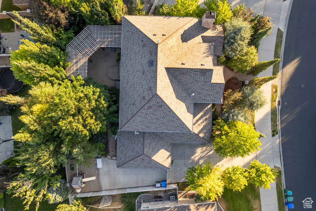 View from above of property