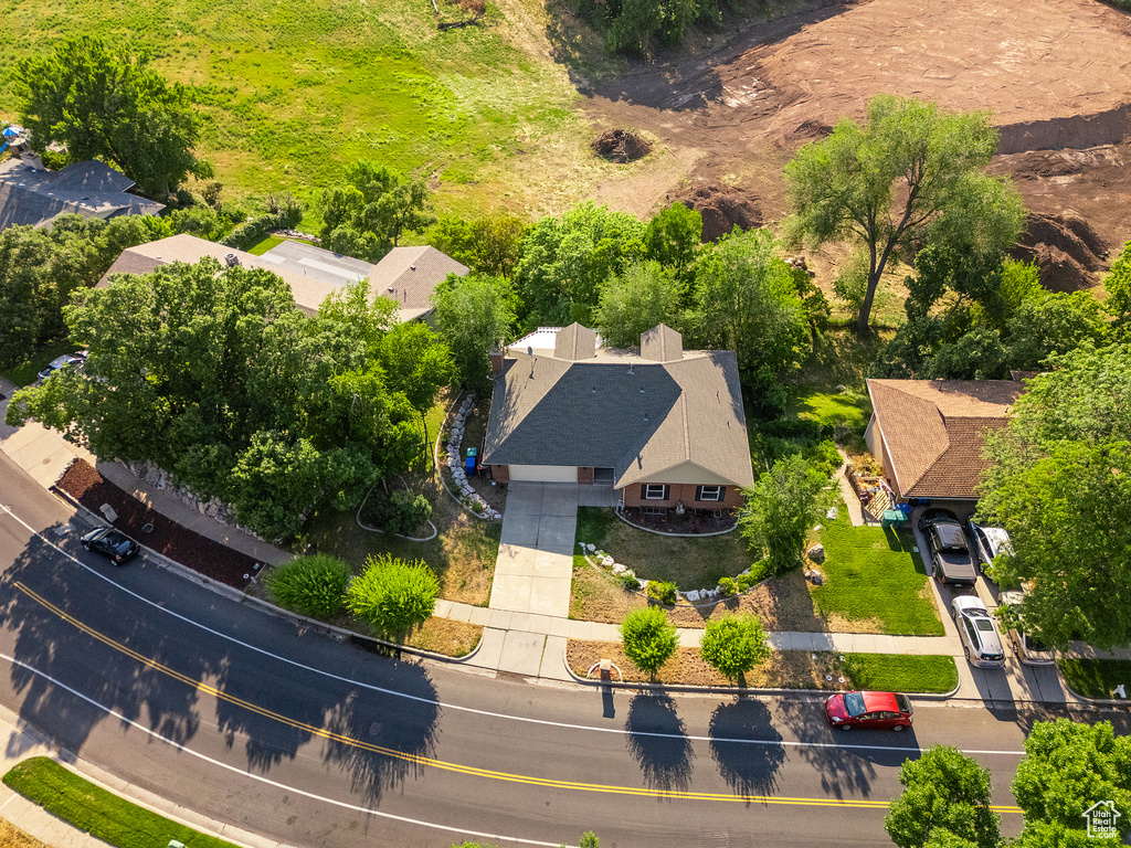 View from above of property