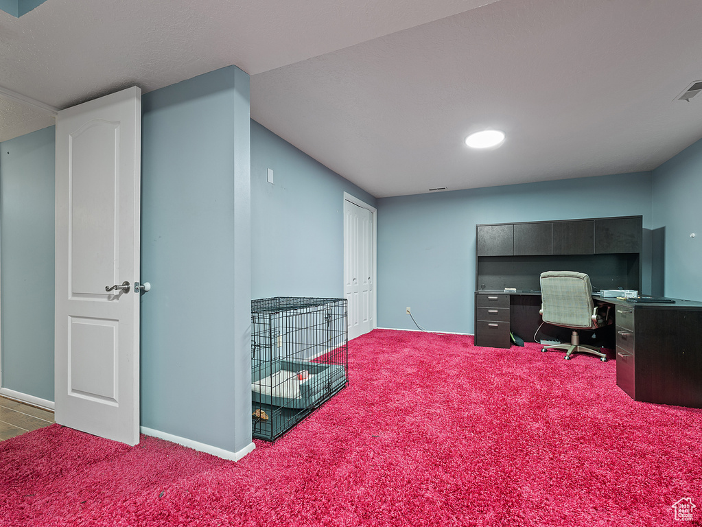 Office with carpet