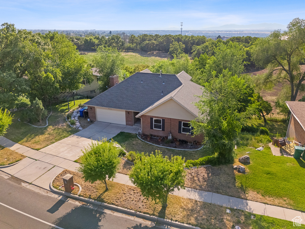 Aerial view of property and surrounding area