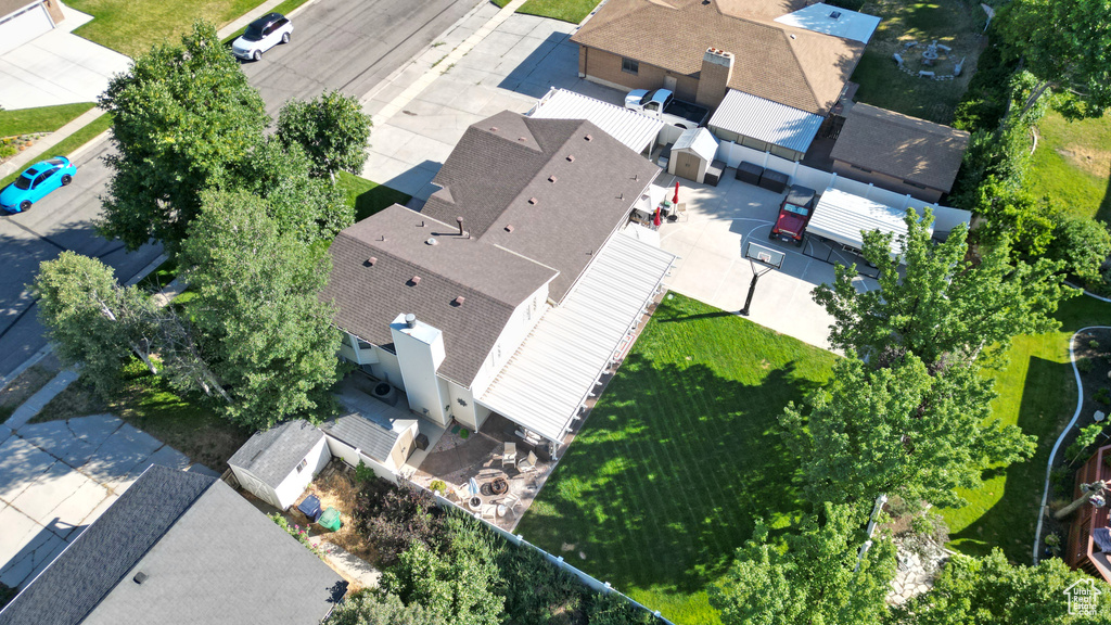 View from above of property