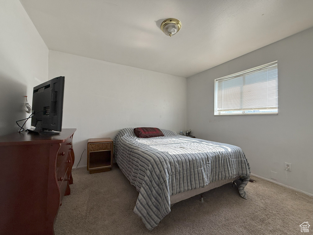 Bedroom with carpet floors